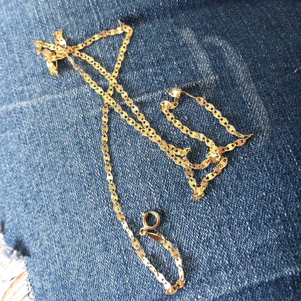 14K Solid Yellow Gold Necklace 🔥
